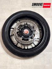 2021-2024 YAMAHA MT07 MT-07 OEM FRONT WHEEL RIM ROTORS & TIRE ASSEMBLY BLACK picture