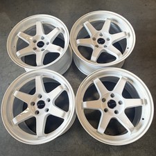 Used 17x9 Vors TR37 5x114.3 30 73.1 White Wheels set-4 picture