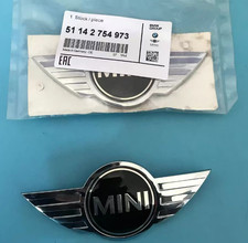 2X Mini Badge Front Bonnet Rear Boot Chrome Metal Sticker Hood Cooper⚡ picture