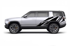 Pattern geometric shapes decal sticker graphic design kit for Rivian R1S 1st Gen picture