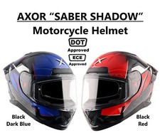AXOR “SABER SHADOW” DOT & ECE Certified Motorcycle Helmets with Spoiler picture