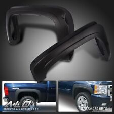 4X Fit For 07-13 Silverado 1500 5.8' Fleetside Factory Black Style Fender Flares picture