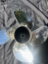 14.6x19-R 4 Blade Stainless Steel Propeller RH Marine Boat Outboard Prop picture
