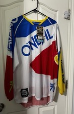O'Neal HW Race Flow Motocross Jersey Long Sleeve Size XL 100% picture