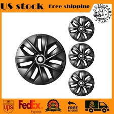 4PCS 19Inch Matte Black Wheel Covers Full Coverage for Tesla Model Y Hubcap picture
