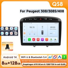 For Peugeot 308 308SW1 2007-2015 Car radio GPS Carplay BT5.4 DSP 8 Core 8+128GB picture