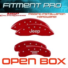 MGP Brake Caliper Covers Set Red Logo for 11-22 Jeep Grand Cherokee 42020SJPLRD picture