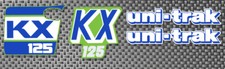 1988 88 Kawasaki KX 125 4pc Radiator Shroud Swingarm Decals Stickers Graphics MX picture