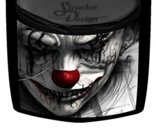 Grin Fierce Scary Evil Clown Car Truck Hood Wrap Decal Teeth Vinyl Graphic USA picture