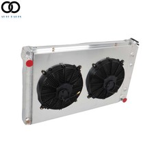 4 Row Aluminum Radiator+2*Fan For 73-87 Chevy C/K C10 C20 C30 K10/K20 GMC Truck picture