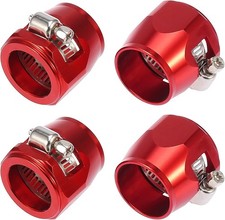 4PCS Hex Hose Finisher Clamp Screw Band Hose End Cover Fitting 12AN Fuel Oil Gas picture
