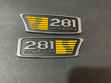 S281 EMBLEMS OF SALEEN 281 EMBLEM NEW NEVER INSTALLED CHROME BLACK / YELLOW picture