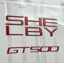 FITS SHELBY+GT500 SPOILER SPLITTER BUMPER RED PLASTIC LETTERS INSERTS 2020-2026 picture