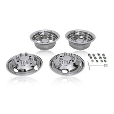 4 Ford E350/E450 Van 2008-2025 16'' Over The Lug Stainless Steel Wheel Simulator picture