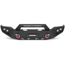 For 07-13 Toyota Tundra Front Bumper W/LED Lights D-ring Sensor Hole Winch Plate picture