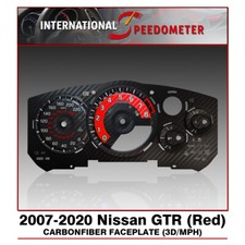 Speedometer Faceplate Fits a 2007-2020 Nissan GT-R R35 Carbonfiber Gauge Red  picture