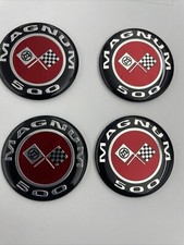 1965-73 FORD MAGNUM 500 WHEEL CENTER CAP EMBLEM SET OF 4 picture