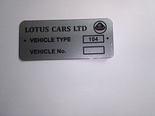 Panneau Type Lotus Omega Opel Carlton opel Type 104 Bouclier Id-Plaque s103 picture