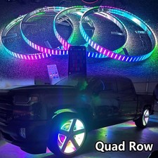 17.5'' RGB Chasing Quad Row LED Truck Wheels Tire Rim Lights Kit IP68 Waterproof picture