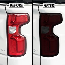 FOR 19-24 Chevy Silverado Tail Light SMOKE Precut Vinyl Tint Overlays picture