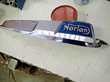 NOS 1960 - 1968 Norton Atlas Gas Tank Emblem Casting Chrome Badge #22713 picture
