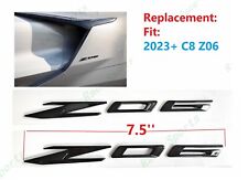 2PCS Gloss Flash Black Side Z06 Emblem Badge For 2023 2024 Corvette C8 Z06 picture