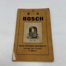 c1913 Bosch DAV Magneto Catalog Harley Davidson Indian Motorcycle Twin *READ picture