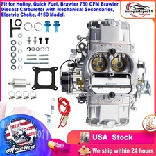 Holley Quickfuel Brawler 750 CFM Double Pumper 4 Barrel Carb E-Choke BR-67213 picture