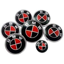 For BMW Black Red Emblem wheel Center Caps 7PCS Set 82/74mm 68mm 45mm hood M3 M4 picture