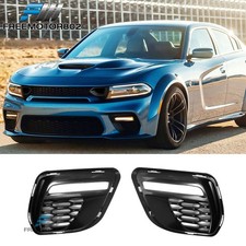 Fits 20-23 Dodge Charger Widebody LED Turn Signal DRL Bumper Foglight Bezel Trim picture