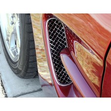 ACC Side Vent Grilles fits 1997-04 Chevy Corvette-Laser Mesh Stainless/Polished picture