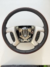 GM OEM 15917942 07-14 Cadillac Escalade Steering Wheel Woodgrain Leather Ebony picture