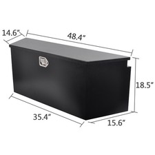 49x15x18.5 Inch Steel Trailer Tongue Tool Box Truck Bed Pickup Storage Box RV picture