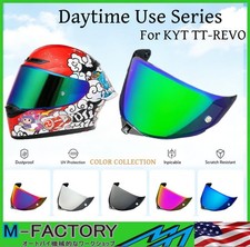 Motorcycle Helmet & Visor For KYT TT-REVO Shield Lens Anti-Scratch Chrome Green picture