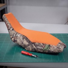 Polaris Outlaw 450 500 525 Seat Cover 2006 To 2008 Orange Camo Vinyl Seat Cover picture