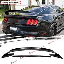 GT350R Style Trunk Spoiler Gloss Black ABS For 15-23 Ford Mustang GT350 EcoBoost picture