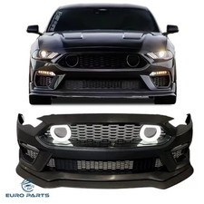 For 2018-2023 Ford Mustang Mach-1 Style Front Bumper Cover with Lip LED Grille picture