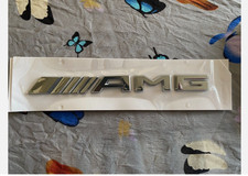 Chrome AMG Letters Trunk Emblem Badge Sticker for Mercedes Benz AMG picture