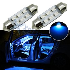 2x 6418 6411 36MM Festoon LED Interior Dome Ceiling Light Bulbs 8000K Ultra Blue picture