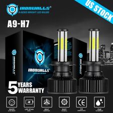 2X H7 6-sides LED Headlight Bulb Kit High or Low Beam 6500K Super White 420000LM picture