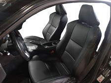 for SCION FR-S 2013-2016 IGGEE S.LEATHER CUSTOM FIT 2 FRONT SEAT COVERS BLACK picture