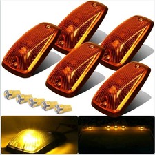 LED Cab Roof Marker Lights Amber Lens Fits 1988-2002 Chevy GMC C/K 1500 2500... picture