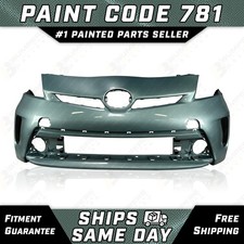 NEW Painted *781 Sea Glass* Front Bumper Cover Fascia for 2012-2015 Toyota Prius picture