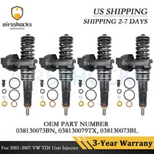 4PCS For 2006 VW Jetta Tdi Diesel 1.9 L Fuel Injector OEM Genuine 038130073AQ picture