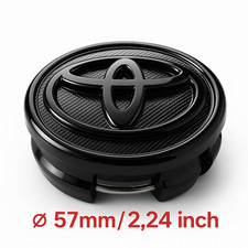 57mm Glossy Black Wheel Center Caps for Toyota – Ø2.24 inch – Set of 4 picture