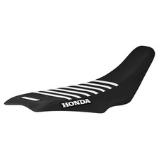 2004-2018 Honda TRX 450 R ER Seat Cover  all BLACK w/ WHITE ribs #197 picture