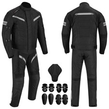 Mens Motorbike Racing Suit CE Armoured Waterproof Cordura Motorcycle Jacket Pant picture