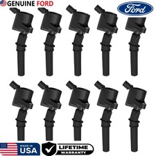 8p NEW Motorcraft Ignition Coil DG508 & Spark Plug SP479 For Ford F150 4.6 5.4L. picture