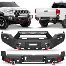 Black Front or Rear Bumper For 2016-2023 Toyota Tacoma w/D-rings & Sensor Holes picture
