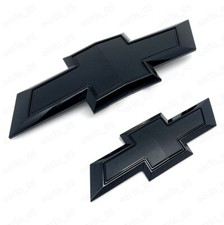 NEW 2015-2020 Chevrolet Tahoe Suburban Front & Rear Gloss Black Bowtie Emblems picture